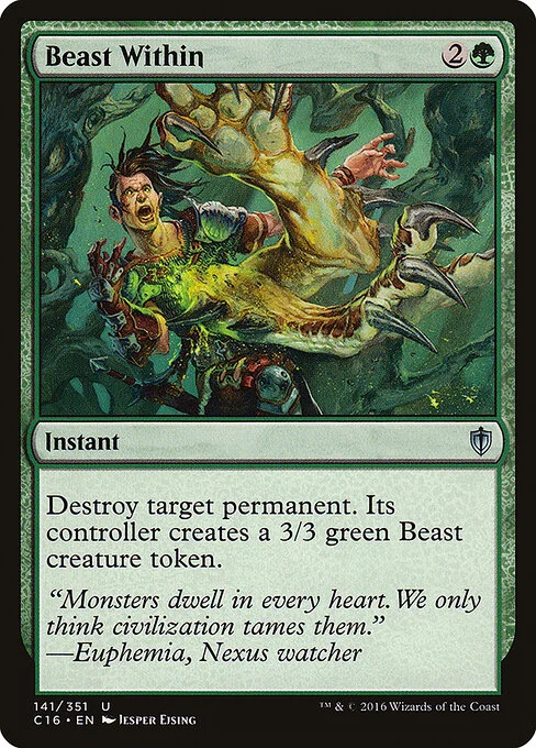Beast Within, carta Magic di tipo Instant illustrata da Jesper Ejsing