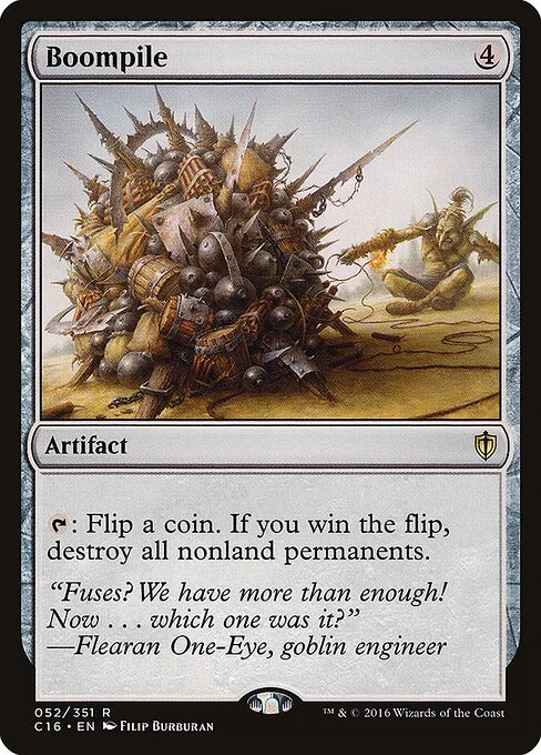 Boompile, carta Magic di tipo Artifact illustrata da Filip Burburan