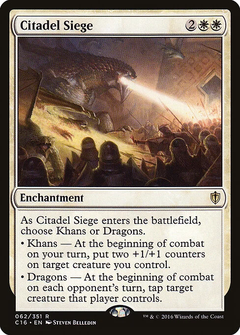 Citadel Siege, carta Magic di tipo Enchantment illustrata da Steven Belledin