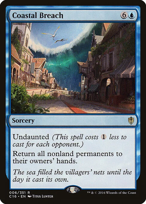 Coastal Breach, carta Magic di tipo Sorcery illustrata da Titus Lunter