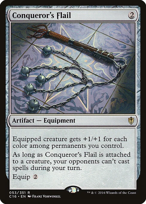Conqueror's Flail, carta Magic di tipo Artifact — Equipment illustrata da Franz Vohwinkel