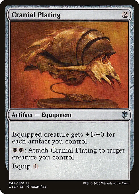 Cranial Plating, carta Magic di tipo Artifact — Equipment illustrata da Adam Rex