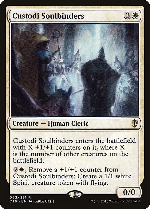 Custodi Soulbinders, carta Magic di tipo Creature — Human Cleric illustrata da Karla Ortiz