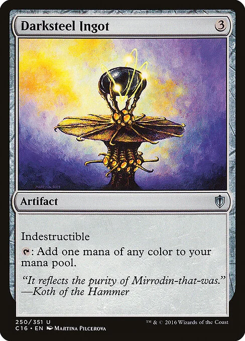 Darksteel Ingot, carta Magic di tipo Artifact illustrata da Martina Pilcerova