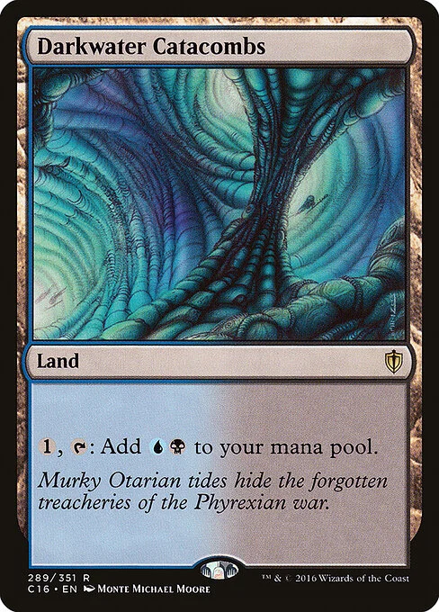 Darkwater Catacombs, carta Magic di tipo Land illustrata da Monte Michael Moore