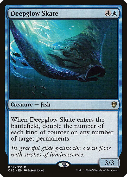 Deepglow Skate, carta Magic di tipo Creature — Fish illustrata da Jason Kang