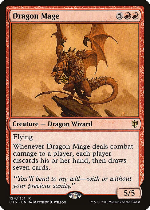 Dragon Mage, carta Magic di tipo Creature — Dragon Wizard illustrata da Matthew D. Wilson