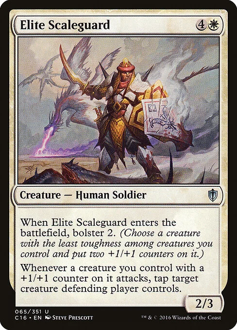 Elite Scaleguard, carta Magic di tipo Creature — Human Soldier illustrata da Steve Prescott