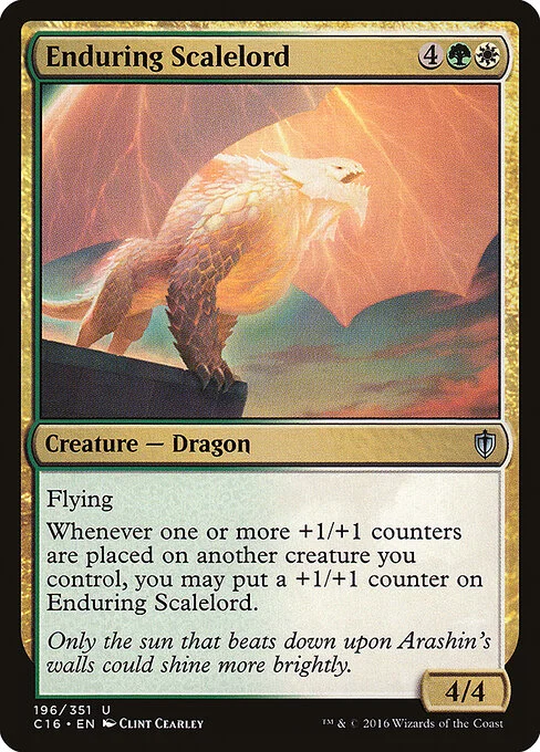 Enduring Scalelord, carta Magic di tipo Creature — Dragon illustrata da Clint Cearley
