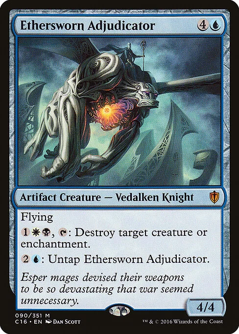Ethersworn Adjudicator, carta Magic di tipo Artifact Creature — Vedalken Knight illustrata da Dan Murayama Scott