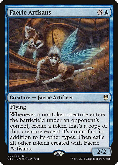 Faerie Artisans, carta Magic di tipo Creature — Faerie Artificer illustrata da Tony Foti