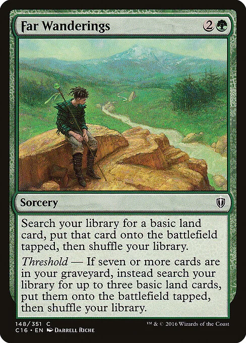 Far Wanderings, carta Magic di tipo Sorcery illustrata da Darrell Riche