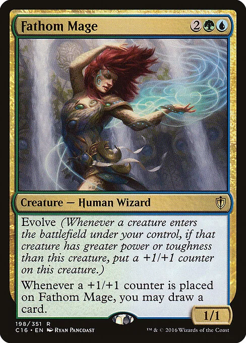 Fathom Mage, carta Magic di tipo Creature — Human Wizard illustrata da Ryan Pancoast