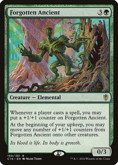 Forgotten Ancient, carta Magic di tipo Creature — Elemental illustrata da Mark Tedin