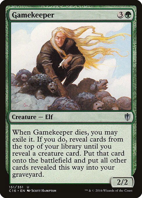 Gamekeeper, carta Magic di tipo Creature — Elf illustrata da Scott Hampton