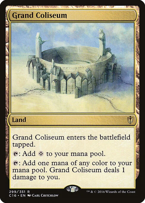 Grand Coliseum, carta Magic di tipo Land illustrata da Carl Critchlow