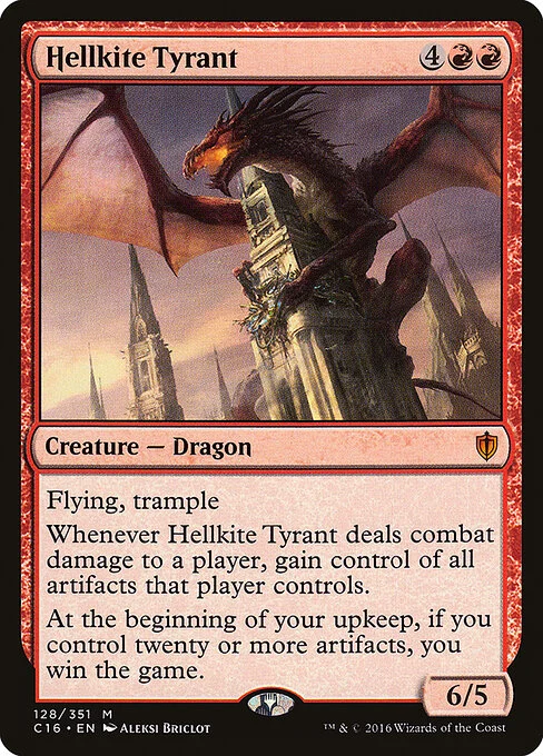 Hellkite Tyrant, carta Magic di tipo Creature — Dragon illustrata da Aleksi Briclot
