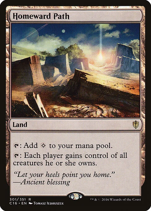 Homeward Path, carta Magic di tipo Land illustrata da Tomasz Jedruszek
