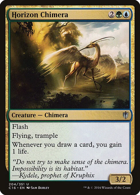 Horizon Chimera, carta Magic di tipo Creature — Chimera illustrata da Sam Burley