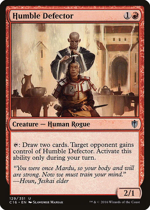 Humble Defector, carta Magic di tipo Creature — Human Rogue illustrata da Slawomir Maniak