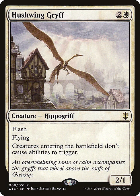 Hushwing Gryff, carta Magic di tipo Creature — Hippogriff illustrata da John Severin Brassell