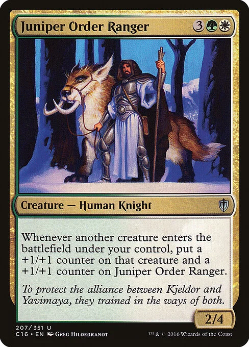 Juniper Order Ranger, carta Magic di tipo Creature — Human Knight Ranger illustrata da Greg Hildebrandt