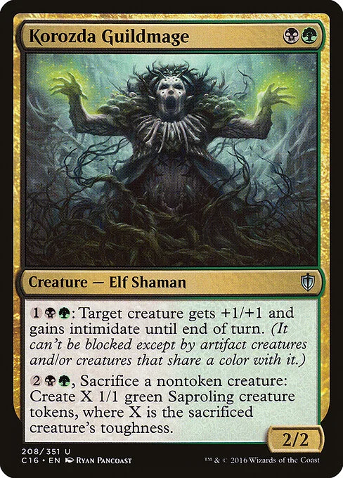 Korozda Guildmage, carta Magic di tipo Creature — Elf Shaman illustrata da Ryan Pancoast