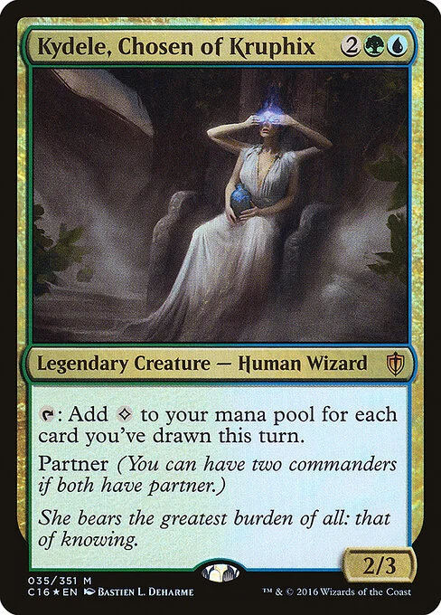 Kydele, Chosen of Kruphix, carta Magic di tipo Legendary Creature — Human Wizard illustrata da Bastien L. Deharme