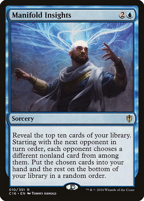Manifold Insights, carta Magic di tipo Sorcery illustrata da Tommy Arnold