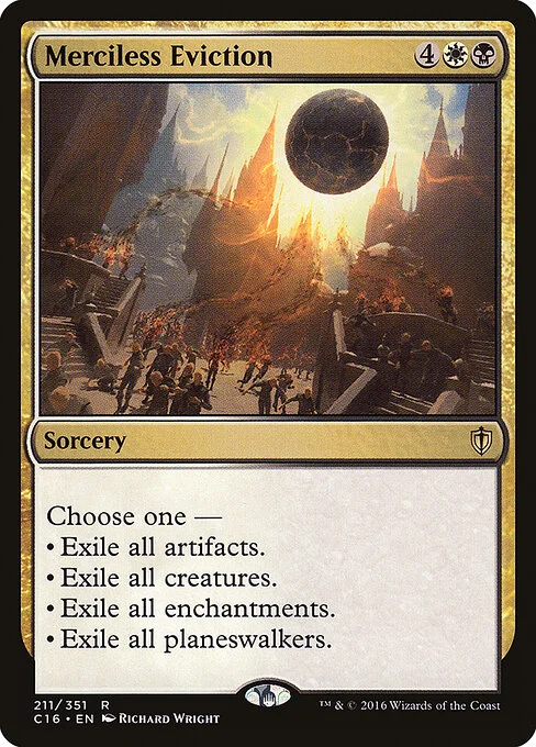 Merciless Eviction, carta Magic di tipo Sorcery illustrata da Richard Wright