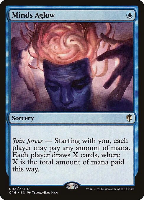 Minds Aglow, carta Magic di tipo Sorcery illustrata da Yeong-Hao Han