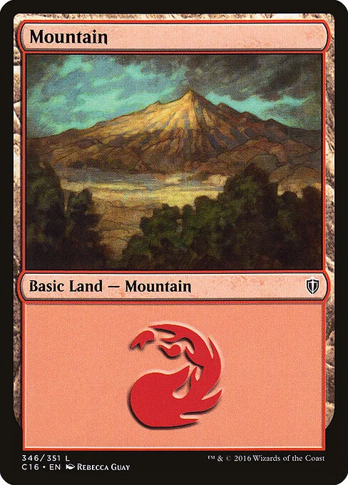Mountain, carta Magic di tipo Basic Land — Mountain illustrata da Rebecca Guay