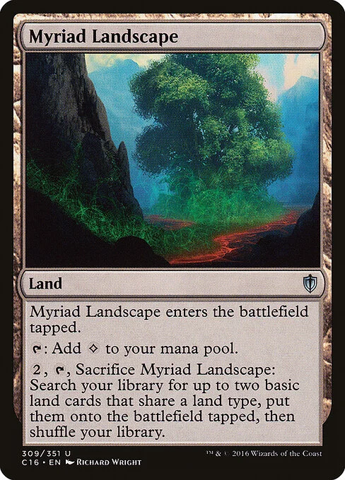 Myriad Landscape, carta Magic di tipo Land illustrata da Richard Wright
