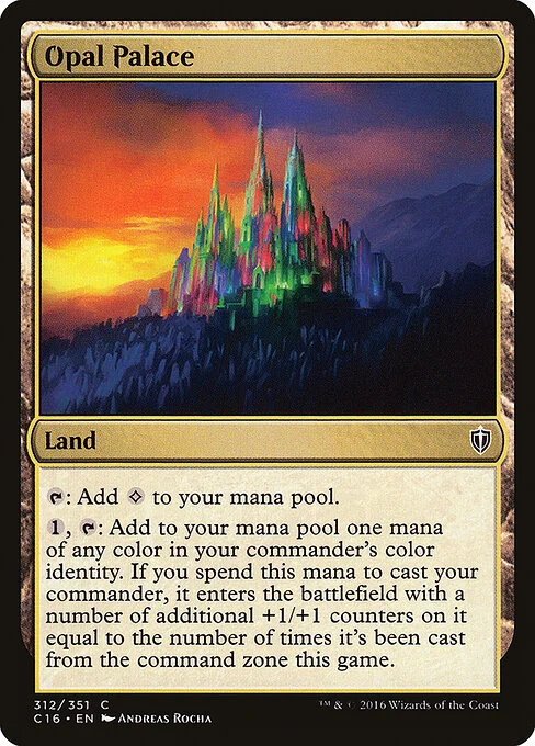 Opal Palace, carta Magic di tipo Land illustrata da Andreas Rocha