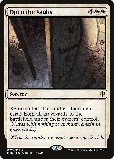 Open the Vaults, carta Magic di tipo Sorcery illustrata da Brian Despain
