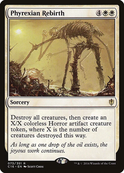 Phyrexian Rebirth, carta Magic di tipo Sorcery illustrata da Scott Chou
