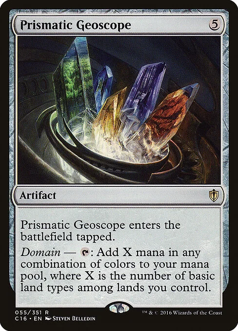 Prismatic Geoscope, carta Magic di tipo Artifact illustrata da Steven Belledin