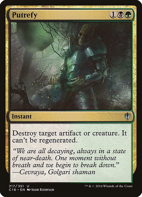 Putrefy, carta Magic di tipo Instant illustrata da Igor Kieryluk