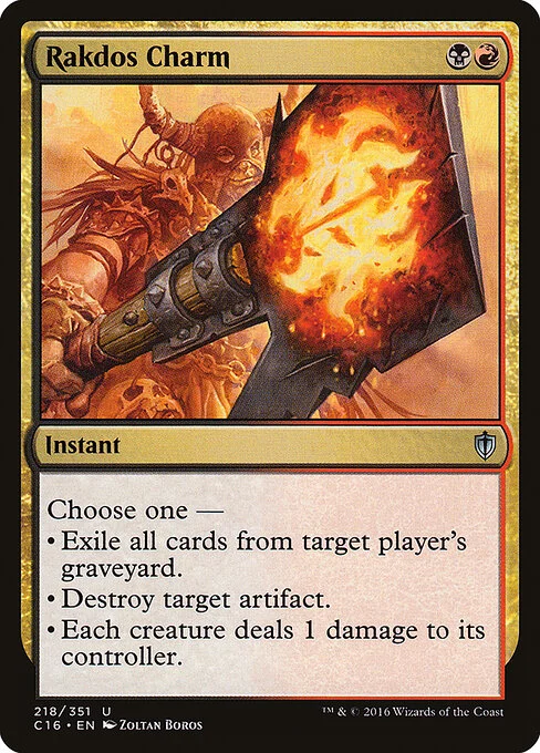 Rakdos Charm, carta Magic di tipo Instant illustrata da Zoltan Boros