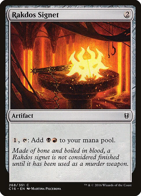 Rakdos Signet, carta Magic di tipo Artifact illustrata da Martina Pilcerova