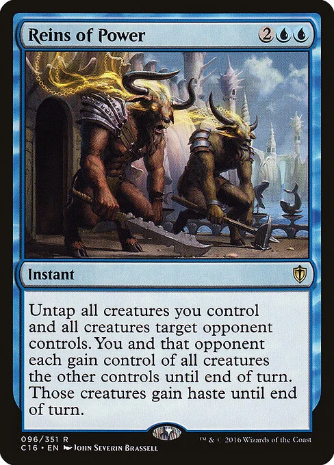 Reins of Power, carta Magic di tipo Instant illustrata da John Severin Brassell