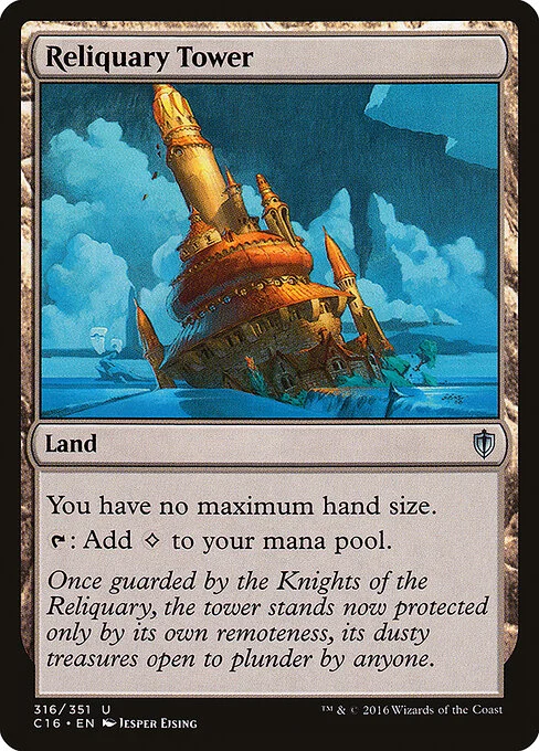Reliquary Tower, carta Magic di tipo Land illustrata da Jesper Ejsing