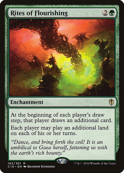 Rites of Flourishing, carta Magic di tipo Enchantment illustrata da Brandon Kitkouski