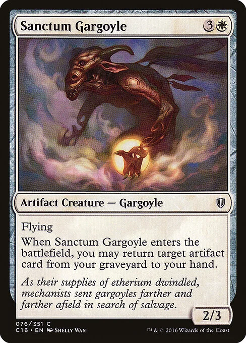Sanctum Gargoyle, carta Magic di tipo Artifact Creature — Gargoyle illustrata da Shelly Wan