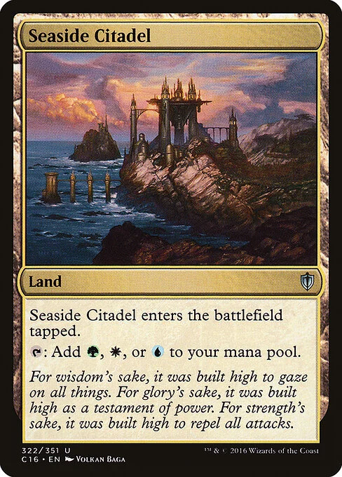 Seaside Citadel, carta Magic di tipo Land illustrata da Volkan Baǵa