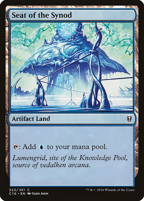 Seat of the Synod, carta Magic di tipo Artifact Land illustrata da John Avon