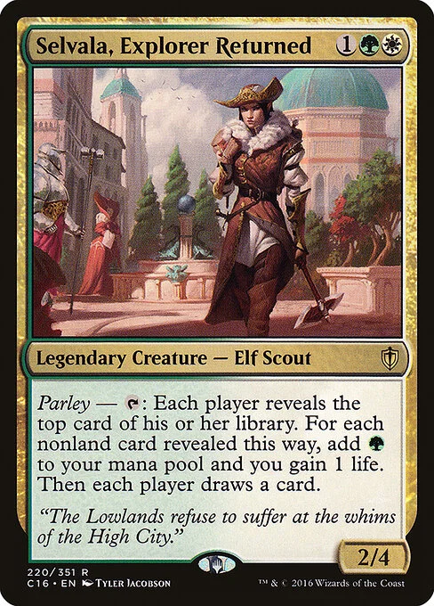 Selvala, Explorer Returned, carta Magic di tipo Legendary Creature — Elf Scout illustrata da Tyler Jacobson