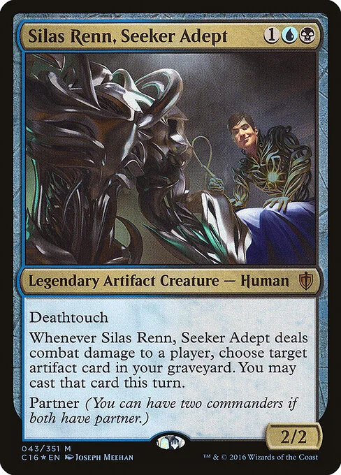 Silas Renn, Seeker Adept, carta Magic di tipo Legendary Artifact Creature — Human illustrata da Joseph Meehan