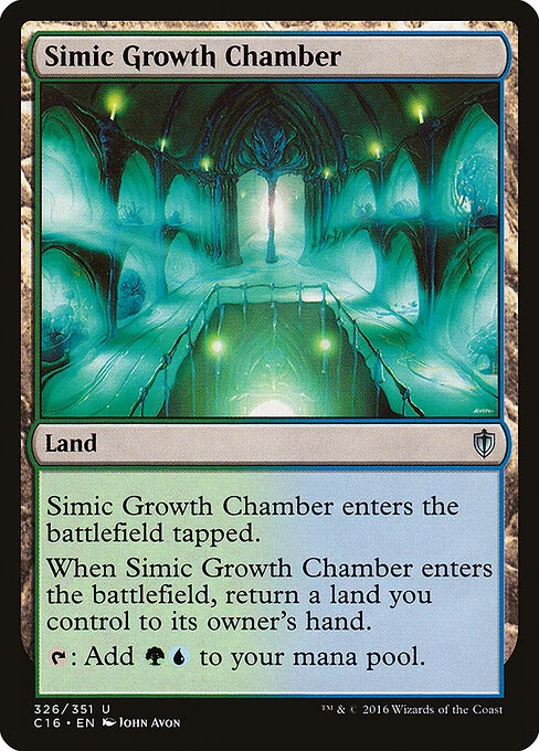 Simic Growth Chamber, carta Magic di tipo Land illustrata da John Avon