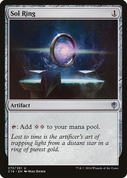 Sol Ring, carta Magic di tipo Artifact illustrata da Mike Bierek